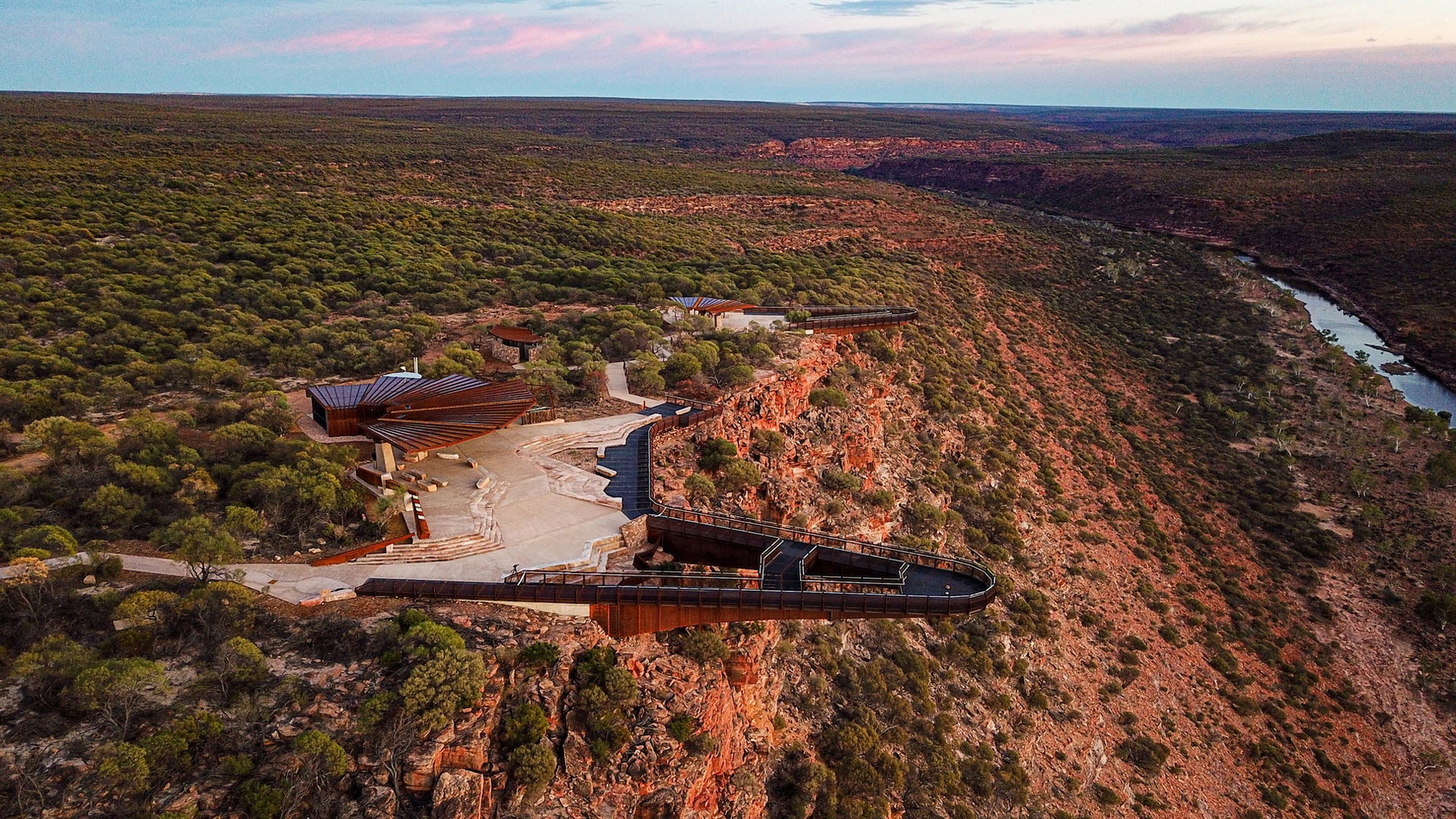 Landscape architecture project ‘Kaju Yatka (Kalbarri Skywalk)’. Winner of 2021 AILA National Award of Excellence for Tourism, 2021 AILA WA Award of Excellence for Tourism, 2021 AILA WA Medal and 2021 AILA WA Award for Regional Achievement. Project by Department of Biodiversity, Conservation and Attractions. Indigenous country Nanda. Photo by DBCA